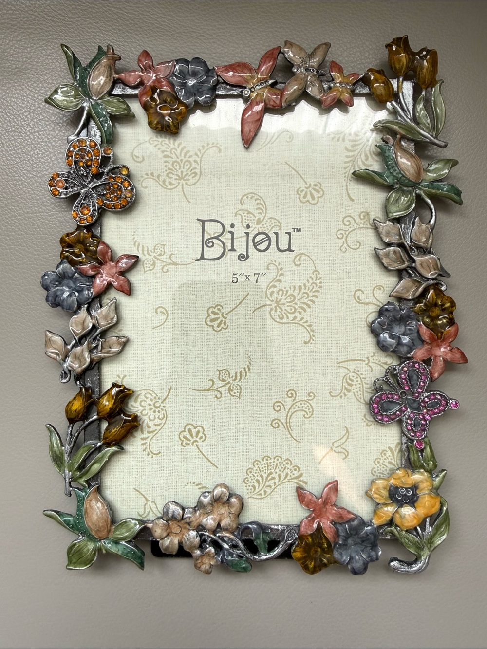 Bijou Floral Jeweled Picture Frame in Multicolor